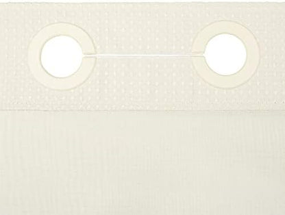 RiverDream Heavyweight Waffle No Hook Shower Curtain with Liner,Cream,71x74