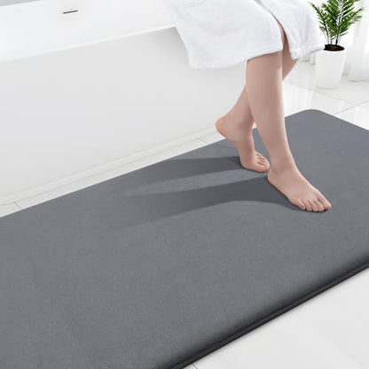 Smiry Memory Foam Bath Mat 44x24, Extra Soft and Absorbent Bathroom Rugs