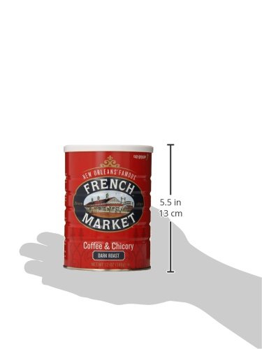 French Market Coffee & Chicory Dark Roast Ground Coffee,12oz Can,(Pack of 2)
