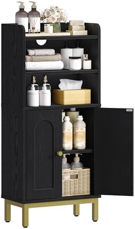 Hzuaneri Bathroom Storage Cabinet, Small Floor Cabinet with 2 Door