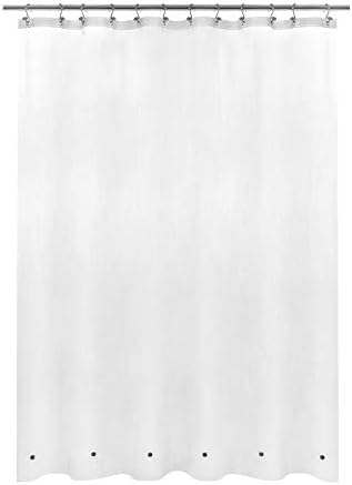 Mrs Awesome Short Shower Curtain Liner with 6 Magnets 72 x 66 inch, Frost