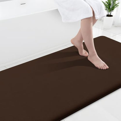 Smiry Memory Foam Bath Mat 59x24, Extra Soft and Absorbent Bathroom Rugs