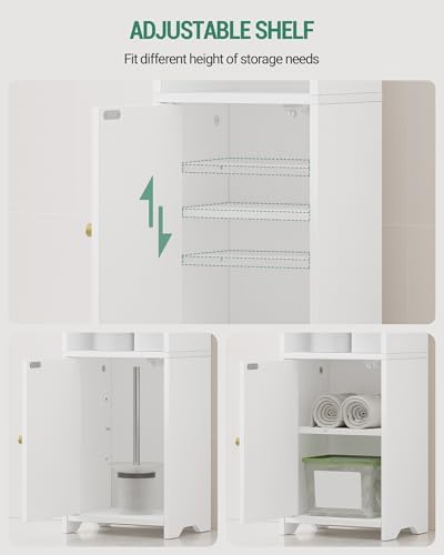 Hzuaneri Bathroom Storage Cabinet, Narrow Toilet Paper Cabinets with Doors