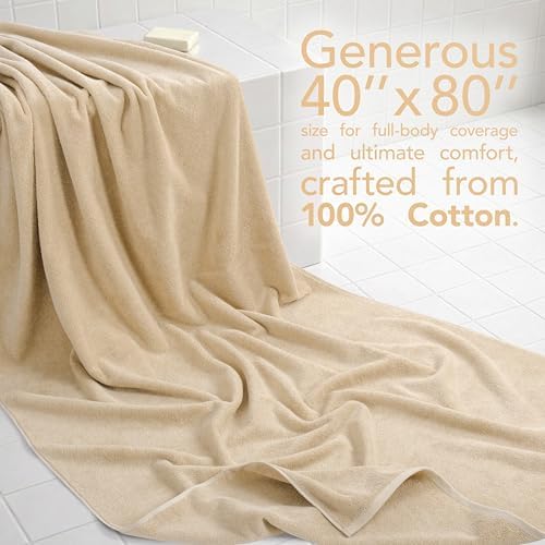 American Soft Linen 100% Cotton Luxury Turkish Towels, 40x80 XL Bath Sheet
