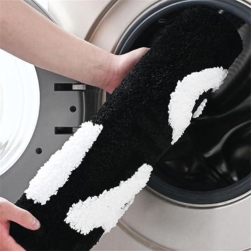 Get Naked Bath Mat, Non-Slip Bathroom Rug, Tufted Area Rugs, Slogan Bathroom Rug, Novelty Absorbent Bathtub Mat - Black, 20"x32"