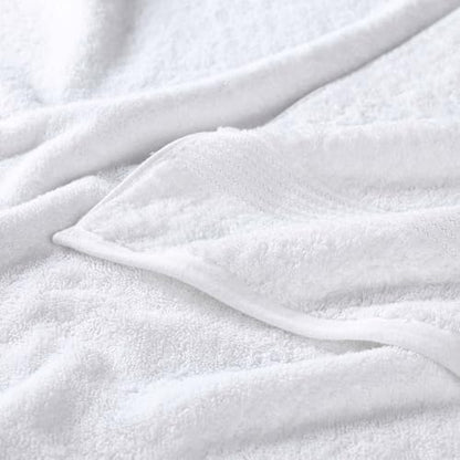 SUPERIOR Egyptian Cotton Bath Towel Set, Home Bathroom Towels, Master, Guest Bath, Decor Essentials, Quick Dry, Absorbent, Large Body Towels, Spa, Hotel, Resort, Adult, Kids, Set of 2, White