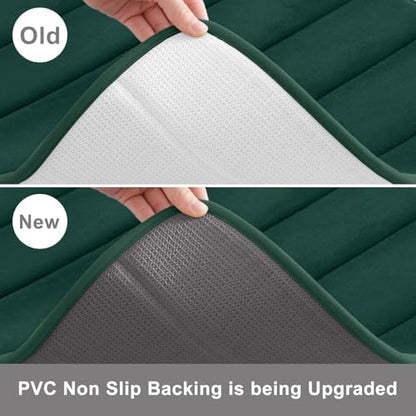 Buganda Memory Foam U-Shaped Toilet Rugs 24 x 20, Absorbent Bathroom mat