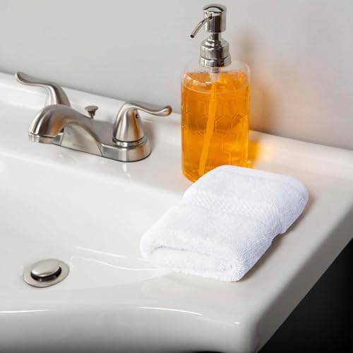 Superior Egyptian Cotton Plush & Absorbent, Face Towel Set of 6, White