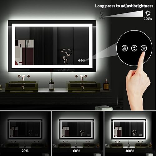 LOAAO 40"X24" LED Bathroom Mirror with Lights, UL Listed
