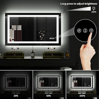 LOAAO 40"X24" LED Bathroom Mirror with Lights, UL Listed