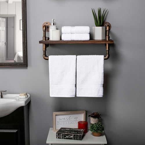 SUPERIOR Egyptian Cotton Plush & Absorbent, Hand Towel Set of 4, White