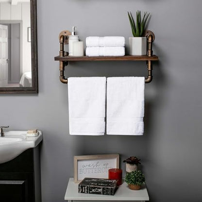 SUPERIOR Egyptian Cotton Plush & Absorbent, Hand Towel Set of 4, White