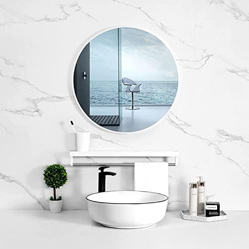 12'' Round Wall Mirror Tiles Self Adhesive Circle Mirror for Wall