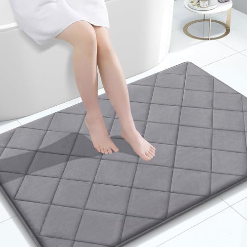 OLANLY Memory Foam Bath Mat 40x32, Ultra Soft and Absorbent Bathroom Rugs