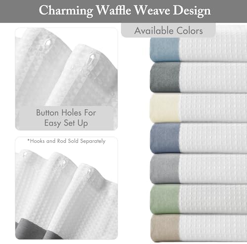 Madison Park Spa Waffle Weave Stall Shower Curtain, 36 x 72, Charcoal