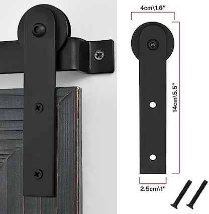 COGOOD Farmhouse Barn Door Mirror - 26 x 17 Black