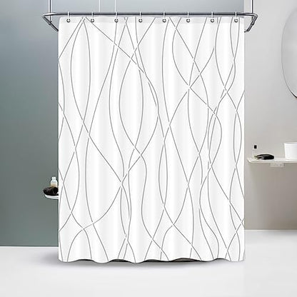 Striped Shower Curtain for Bathroom, Grey Shadow, 60" W x 72" L