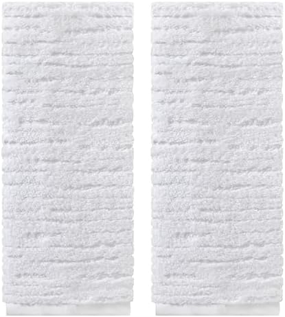 SKL Home CloudSoft Hand Towel Set, 2-Piece, 100% Cotton Luxury, White