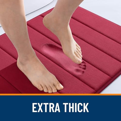 OLANLY Memory Foam Large Bath Mat 40x32, Super Soft Absorbent Bathroom Rugs