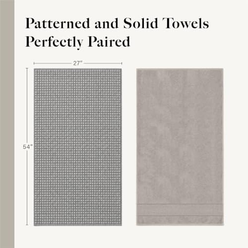 Modern Threads 6 Piece Bath Towel Set – Bathroom Towel Set with 2 Bath Towels, 2 Hand Towels & 2 Washcloths – 100% Cotton, Soft & Absorbent – Waffle (Charcoal)