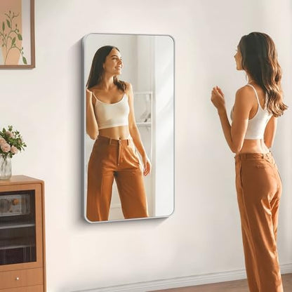 DESBING 24" x 48"Bathroom Mirror, Sliver Wall Mirror with Metal Frame, Decorative Rectangular Vanity Mirror for Bedroom Bathroom Living Room Entryway (Horizontal/Vertical)