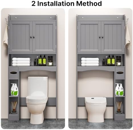 Ahomly Over The Toilet Storage Cabinet, 29.9" W, Espresso