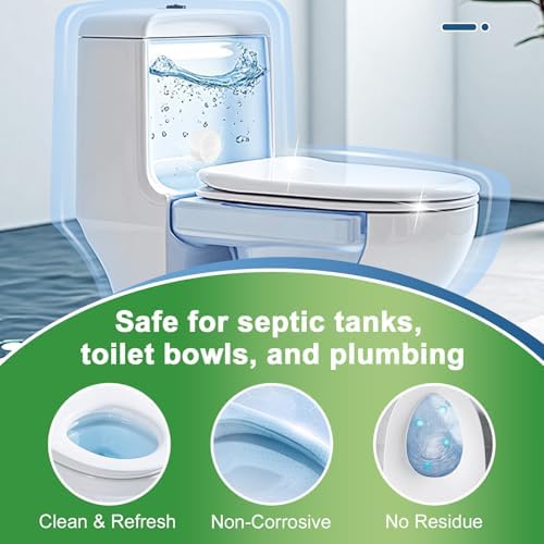 Msvvko Toilet Bowl Cleaners Bleach Tablets 54 PACK, Automatic Toilet Tank Cleaner, Bathroom Cleaner Against Tough Stains, No Scrubbing, Continuous Clean, Sparkling Fresh