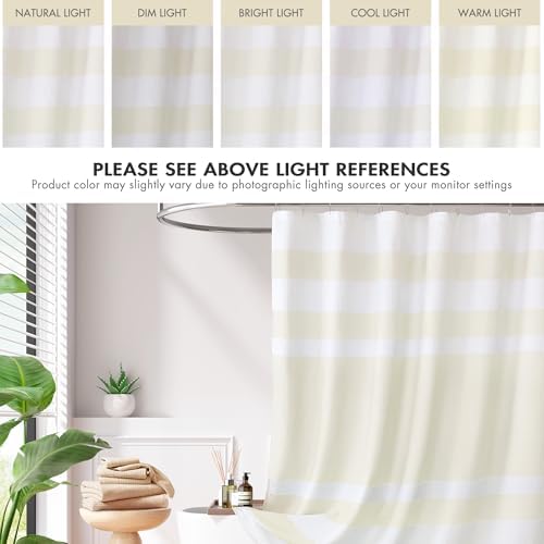 Madison Park Spa Waffle Shower Curtain for Bathroom, 72 x 72, Cream