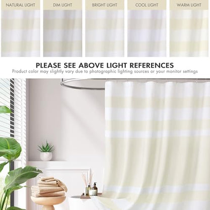 Madison Park Spa Waffle Shower Curtain for Bathroom, 72 x 72, Cream