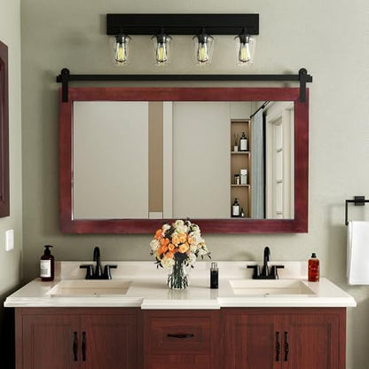 COGOOD Farmhouse Bathroom Mirrors for Over Sink - 30 x 49 Espresso