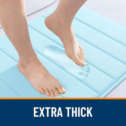 OLANLY Memory Foam Long Bathroom Rugs Runner 59x20, Super Soft Absorbent