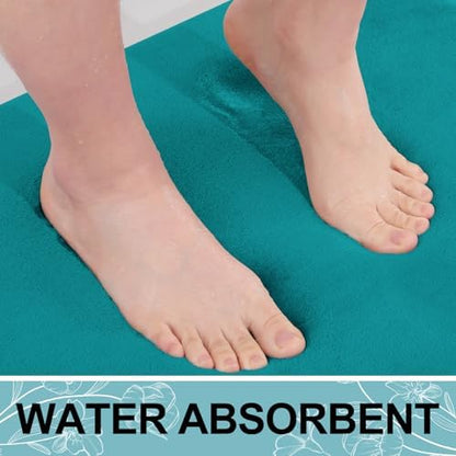Smiry Memory Foam Toilet Rugs 24x20, Extra Soft Absorbent Bathroom Rugs