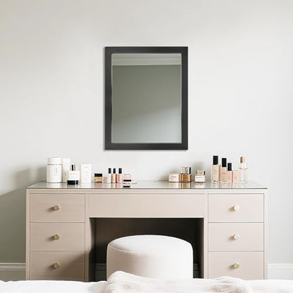 Rectangular Wall Mirror 20x16 Inch Bathroom Mirror for Over Sink, Black