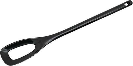 Hutzler 12-inch Melamine Blending / Mixing Spoon with Hole, Black