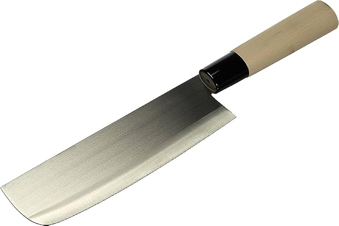 JapanBargain, Nakiri Knife 6-5/8", High Carbon Steel Vegetable Cleaver, Razor Sharp Japanese Chef Knife for Meat and Veggies, Rust-Resistant Molybdenum Blade, Wooden Handle, Made in Japan