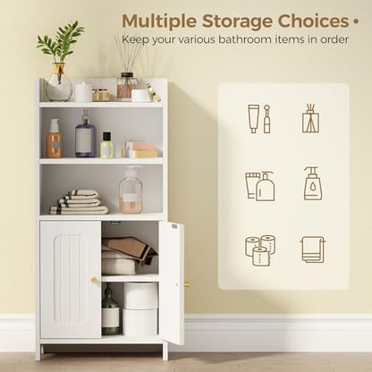 BEWISHOME Bathroom Storage Cabinet,Small Floor Cabinet,Toilet Paper Cabinet