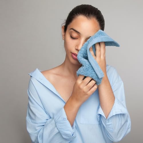 Infinitee Xclusives 100% Cotton Luxury Wash Cloths for Showering - 12 Pack