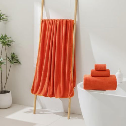 YTYC 39x78 Bath Sheets Set,Towels for Bathroom,Burnt Orange,6-Pieces
