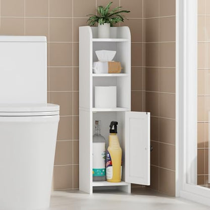 Homhedy Small Bathroom Storage Cabinet, Narrow Toilet Paper Cabinet