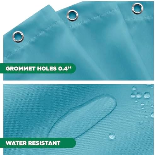 Fabric Shower Curtain Liner 72"W x 84"L-Blue Extra Long Shower Liners
