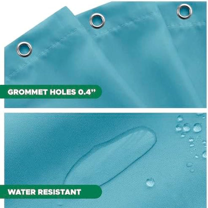 Fabric Shower Curtain Liner 72x72 Inch-Blue Standard Size Shower Liners