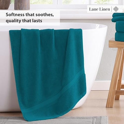 LANE LINEN Bath Towel Set 100% Cotton 3 Piece Soft Absorbent - Sea Port