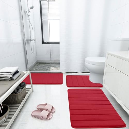 Buganda Memory Foam Bath Mat 24 x 16, Ultra Soft Absorbent Bathroom Rugs