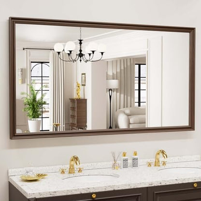 WEER Brown Bathroom Vanity Mirror 55x30 Inch