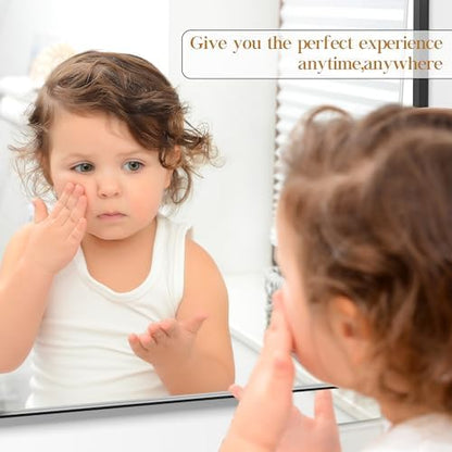 40×30 Black Bathroom Mirror, Rectangular Bathroom Vanity Mirror for Wall with Rounded Corners & Aluminum Alloy Frame, Tempered-Glass, Modern, Farmhouse, Horizontal/Vertical, Entryway, Bedroom