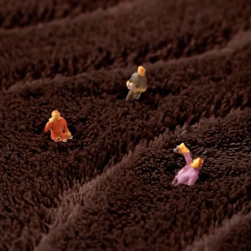 MINIDEAR Toilet Rugs 24x20 - U Shaped Dark Brown Thick Memory Foam Contour Rugs,Ultra Soft & Plush Fluffy, Non-Slip, Quick Dry, Absorbent Washable Floor Microfiber Mat for Home Decor Accessories