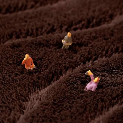 MINIDEAR Toilet Rugs 24x20 - U Shaped Dark Brown Thick Memory Foam Contour Rugs,Ultra Soft & Plush Fluffy, Non-Slip, Quick Dry, Absorbent Washable Floor Microfiber Mat for Home Decor Accessories