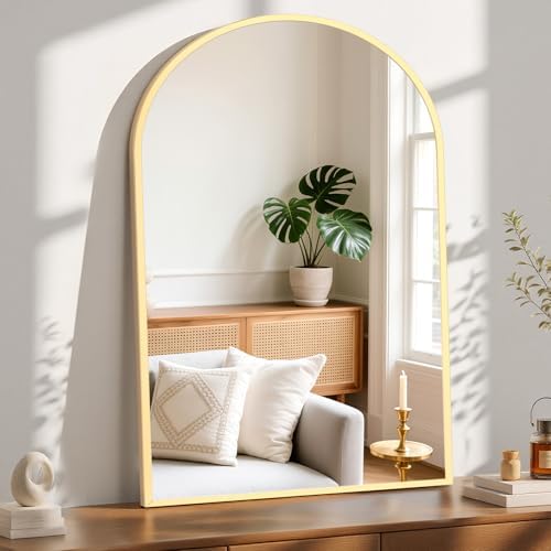 Sweetcrispy 30x40 Bathroom Mirrors for Wall, Arched Mirror for Over Sink