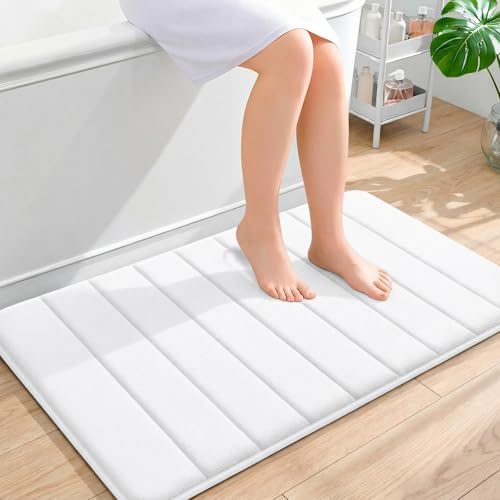 OLANLY Memory Foam Bath Mat 35x24, Super Soft and Absorbent Bathroom Rugs
