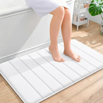 OLANLY Memory Foam Bath Mat 35x24, Super Soft and Absorbent Bathroom Rugs